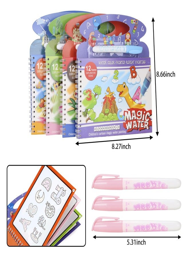 Tinytotem Reusable Cardboard Magical Water Books For 2 3 4 5 6 Years Kids With Doodle Pen Board Return Gift Coloring Children Toys Birthday Gifts Educational Toy(Random Designs),Multicolor - Image 5
